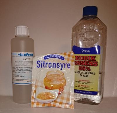 Ulike syrer for mat